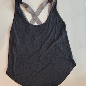 FP Movement Athletic Gray Tank Top with Crossed Straps